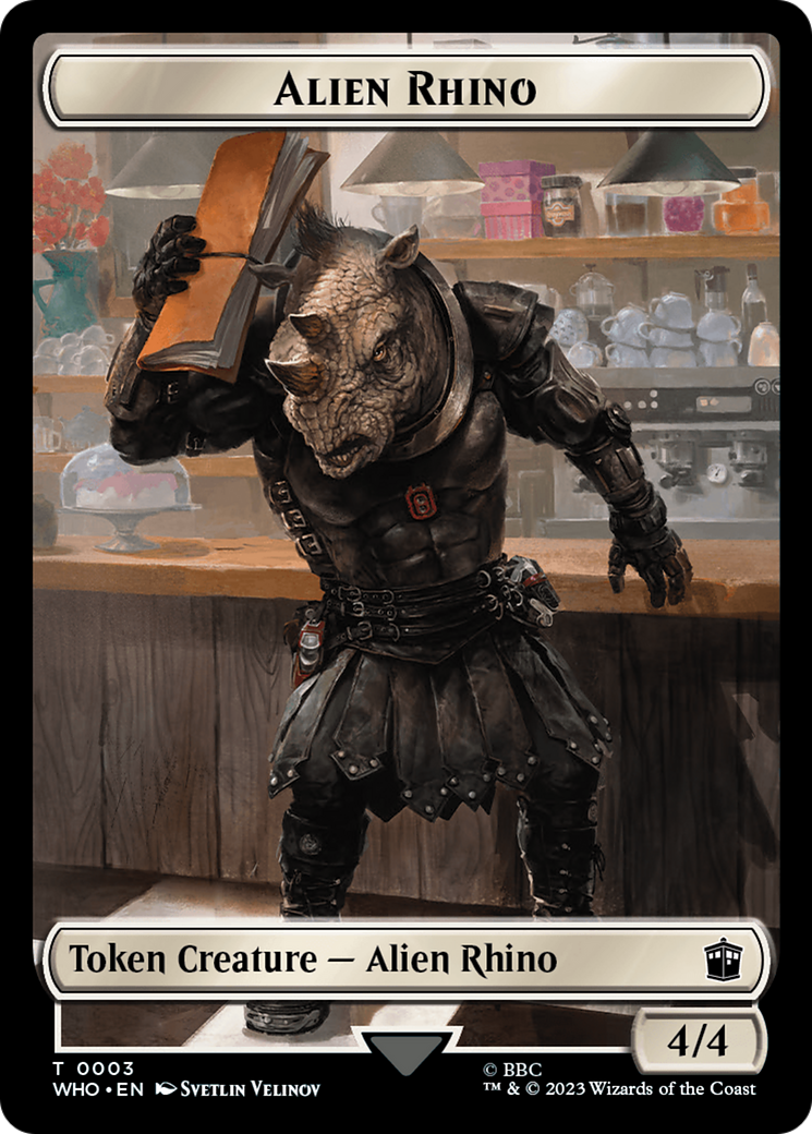 {T} Alien Rhino // Mutant Double-Sided Token [Doctor Who Tokens][TWHO 3//18]