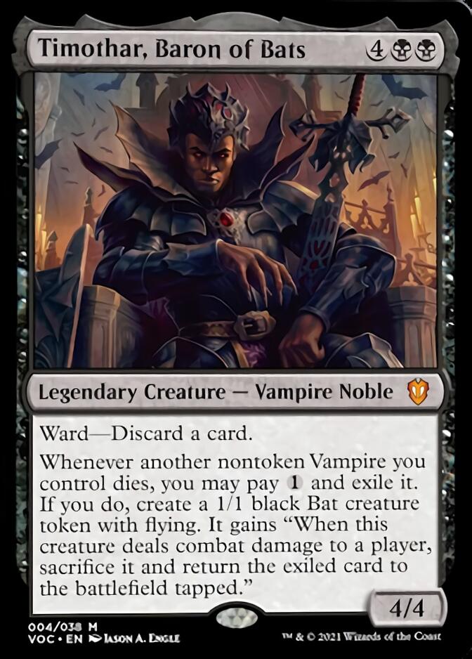 {R} Timothar, Baron of Bats [Innistrad: Crimson Vow Commander][VOC 004]