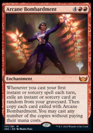 {R} Arcane Bombardment (Promo Pack) [Streets of New Capenna Promos][PP SNC 101]