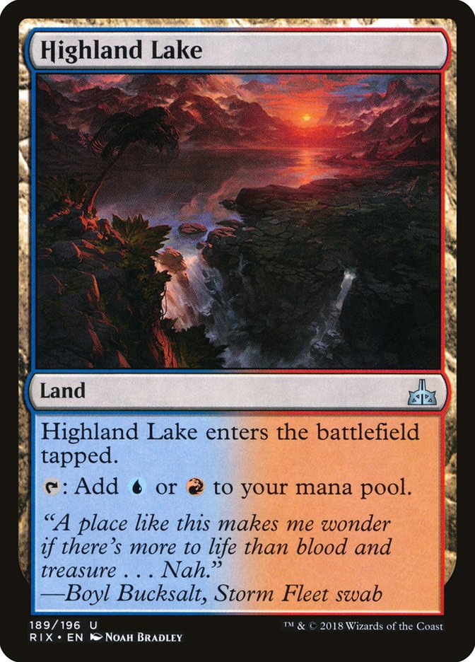 {C} Highland Lake [Rivals of Ixalan][RIX 189]