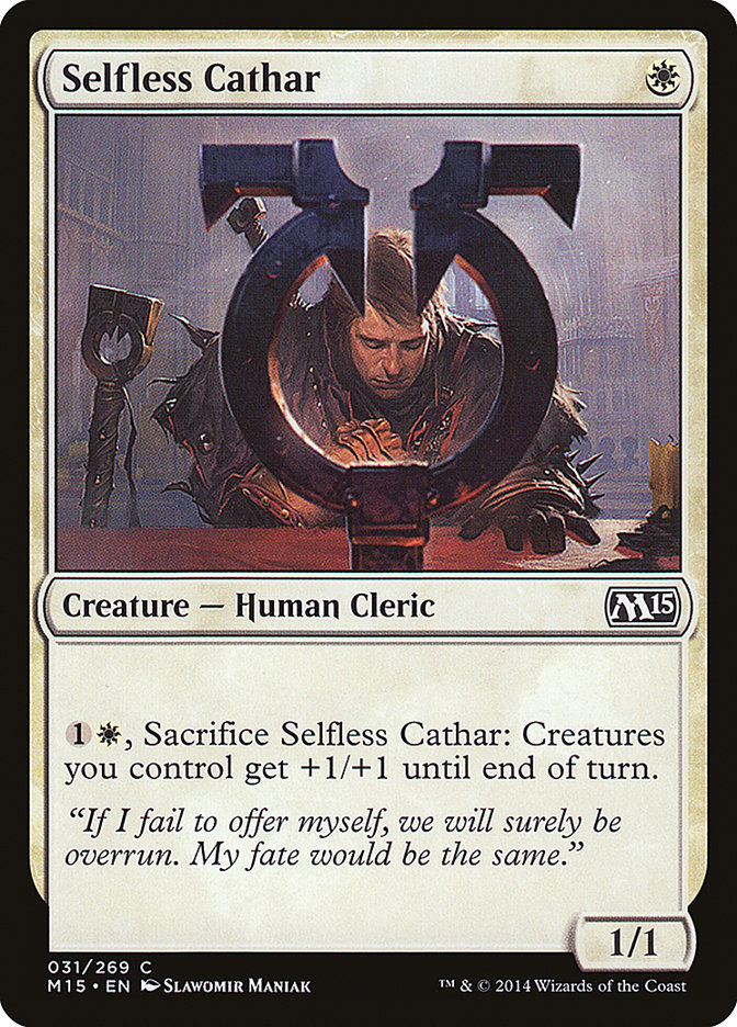 {C} Selfless Cathar [Magic 2015][M15 031]