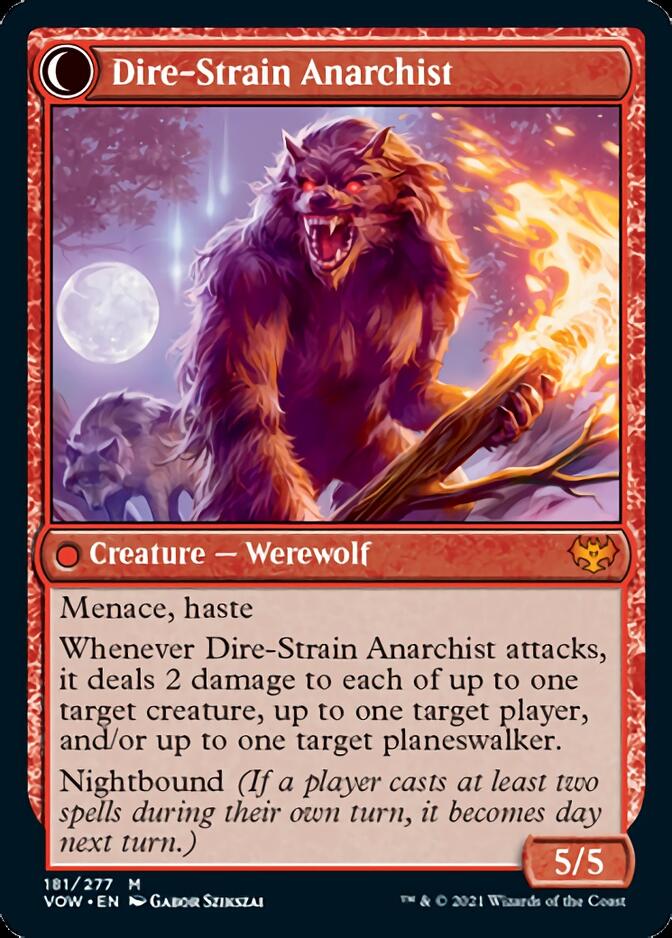 {R} Volatile Arsonist // Dire-Strain Anarchist [Innistrad: Crimson Vow][VOW 181]