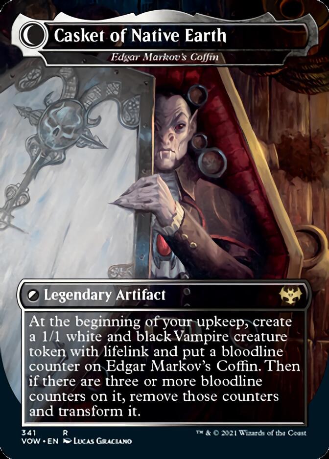 {R} Edgar, Charmed Groom // Edgar Markov's Coffin - Dracula the Voyager // Casket of Native Earth [Innistrad: Crimson Vow][VOW 341]