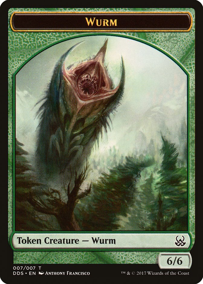 {T} Wurm Token [Duel Decks: Mind vs. Might Tokens][TDDS 007]