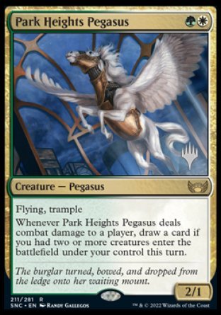 {R} Park Heights Pegasus (Promo Pack) [Streets of New Capenna Promos][PP SNC 211]