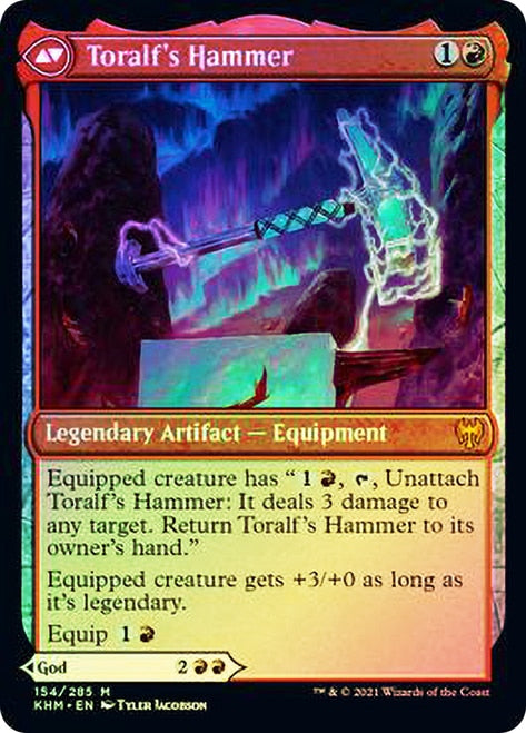 {R} Toralf, God of Fury // Toralf's Hammer [Kaldheim Prerelease Promos][PR KHM 154]