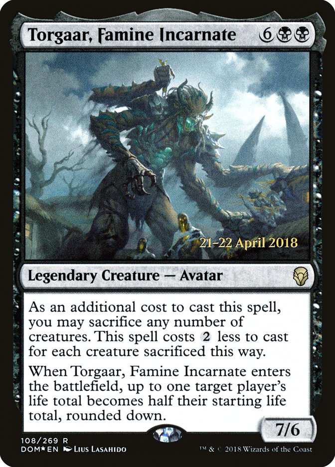 {R} Torgaar, Famine Incarnate [Dominaria Prerelease Promos][PR DOM 108]