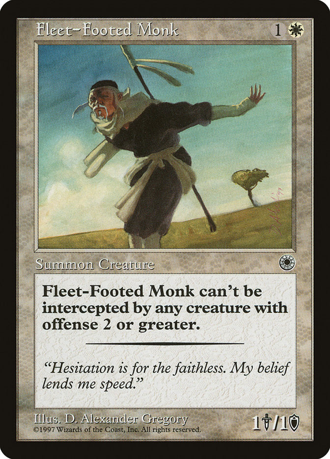 {C} Fleet-Footed Monk [Portal][POR 015]