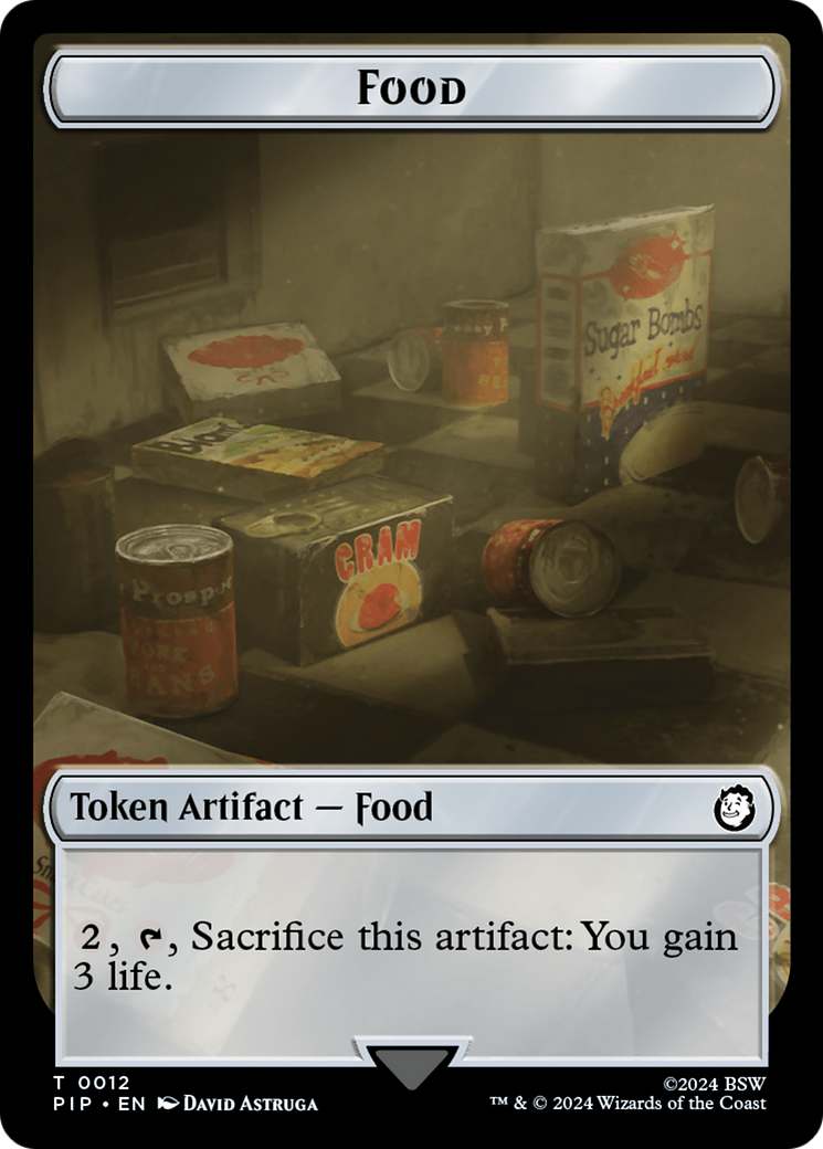 {T} Warrior // Food (0012) Double-Sided Token [Fallout Tokens][TPIP 5//12]