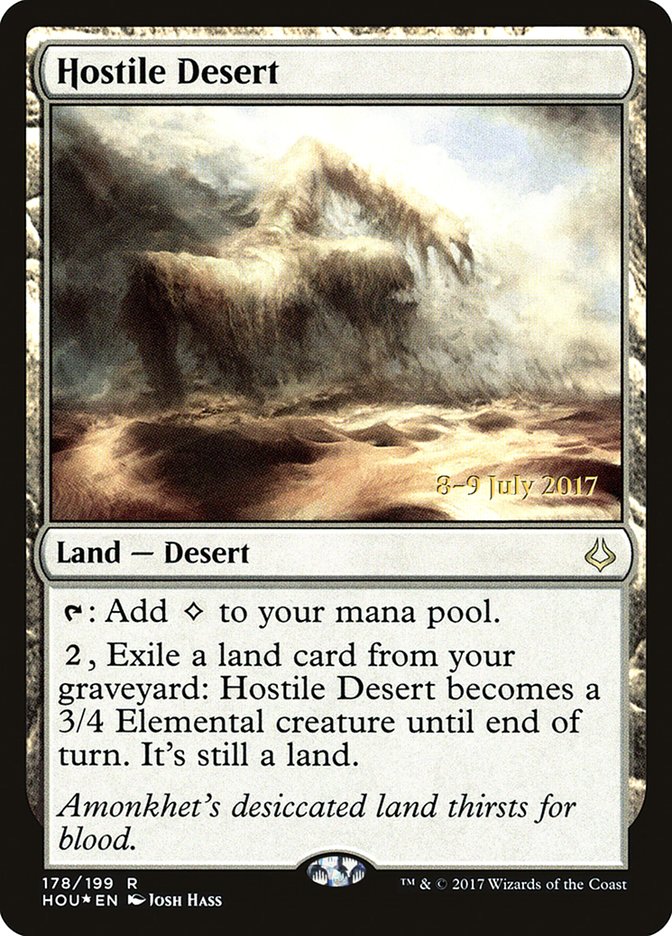 {R} Hostile Desert [Hour of Devastation Prerelease Promos][PR HOU 178]