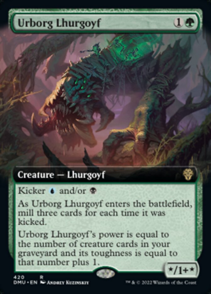 {@R} Urborg Lhurgoyf (Extended Art) [Dominaria United][DMU 420]