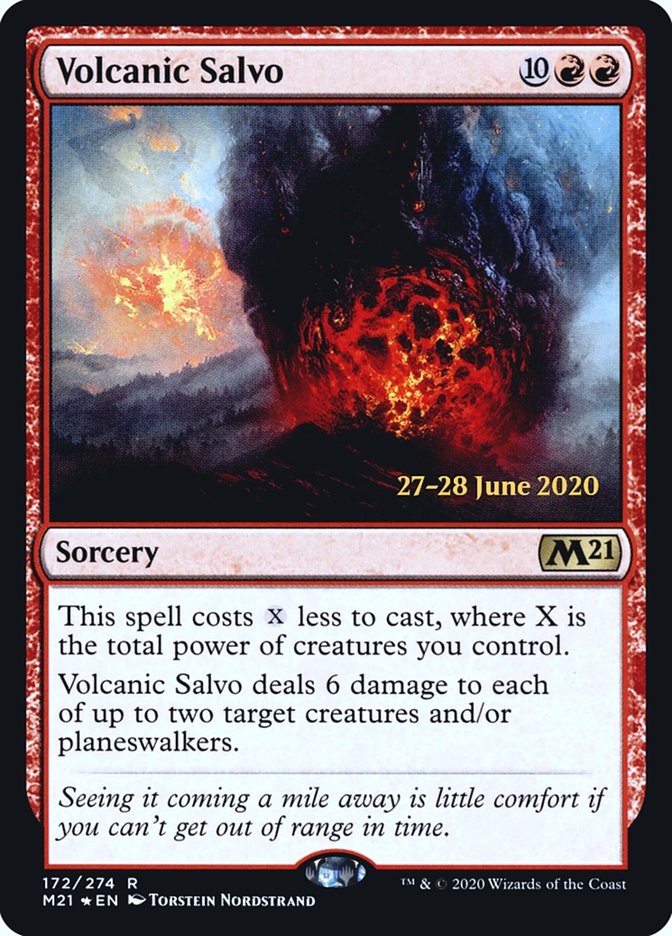 {R} Volcanic Salvo [Core Set 2021 Prerelease Promos][PR M21 172]