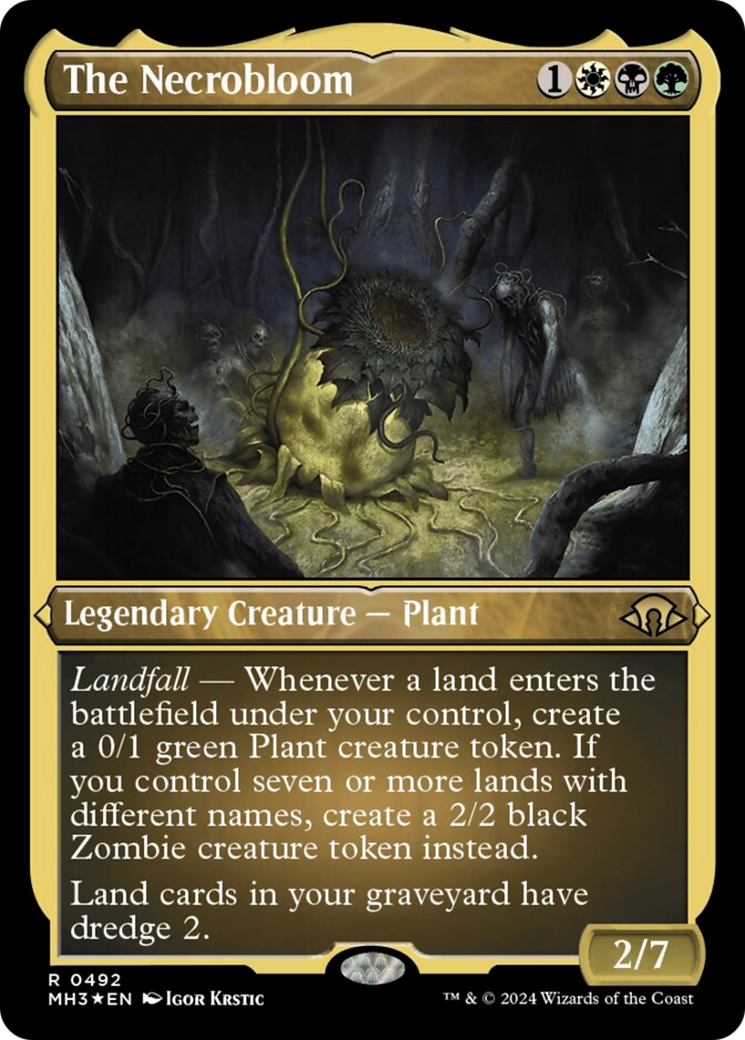 {R} The Necrobloom (Foil Etched) [Modern Horizons 3][MH3 492]