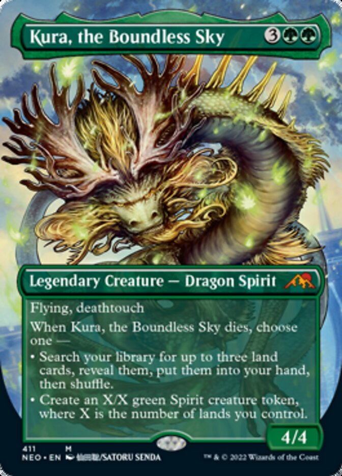 {R} Kura, the Boundless Sky (Borderless Alternate Art) [Kamigawa: Neon Dynasty][NEO 411]