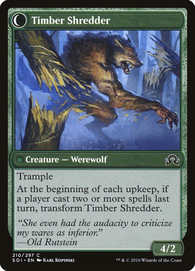 {C} Hinterland Logger // Timber Shredder [Shadows over Innistrad][SOI 210]