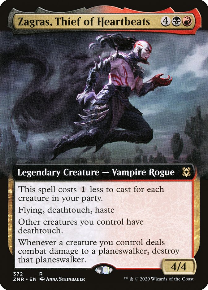 {R} Zagras, Thief of Heartbeats (Extended Art) [Zendikar Rising][ZNR 372]