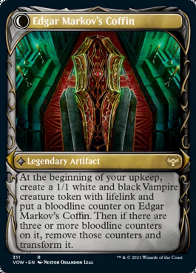 {R} Edgar, Charmed Groom // Edgar Markov's Coffin (Showcase Fang Frame) [Innistrad: Crimson Vow][VOW 311]