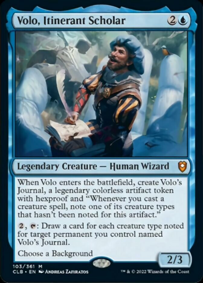 {R} Volo, Itinerant Scholar [Commander Legends: Battle for Baldur's Gate][CLB 103]