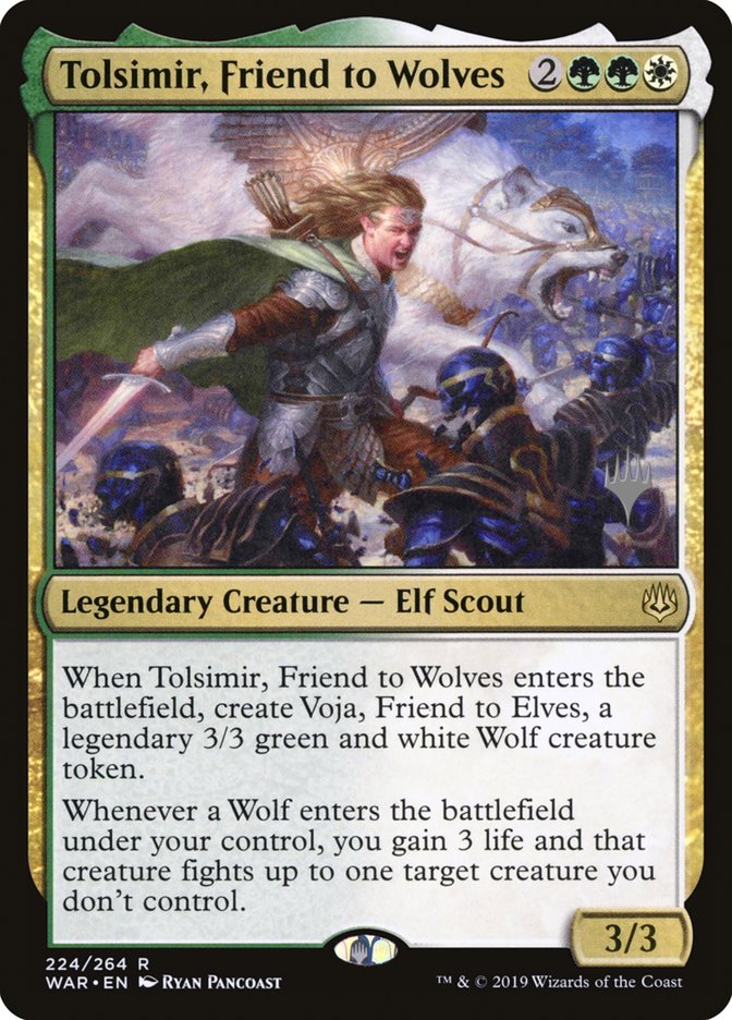 {R} Tolsimir, Friend to Wolves (Promo Pack) [War of the Spark Promos][PP WAR 224]