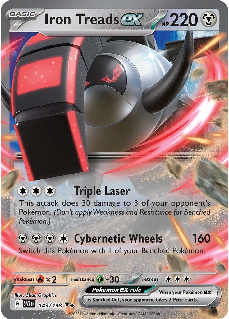 [PKM-R] Iron Treads ex (143/198) [Scarlet & Violet: Base Set]