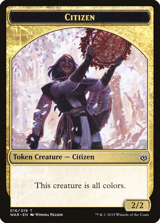 {T} Citizen Token [War of the Spark Tokens][TWAR 016]