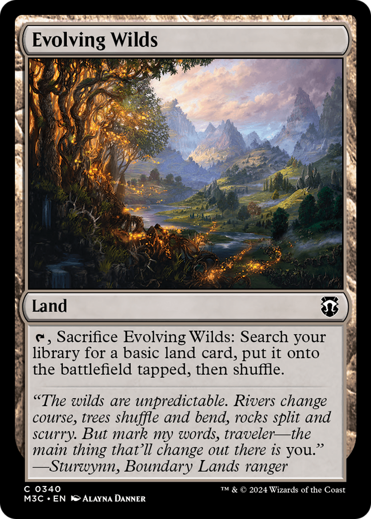 {C} Evolving Wilds (Ripple Foil) [Modern Horizons 3 Commander][RPF M3C 340]