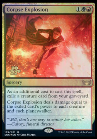 {@R} Corpse Explosion [Streets of New Capenna Prerelease Promos][PR SNC 179]