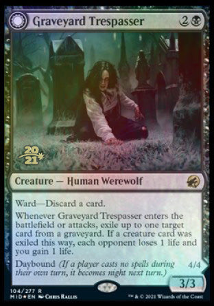 {R} Graveyard Trespasser // Graveyard Glutton [Innistrad: Midnight Hunt Prerelease Promos][PR MID 104]