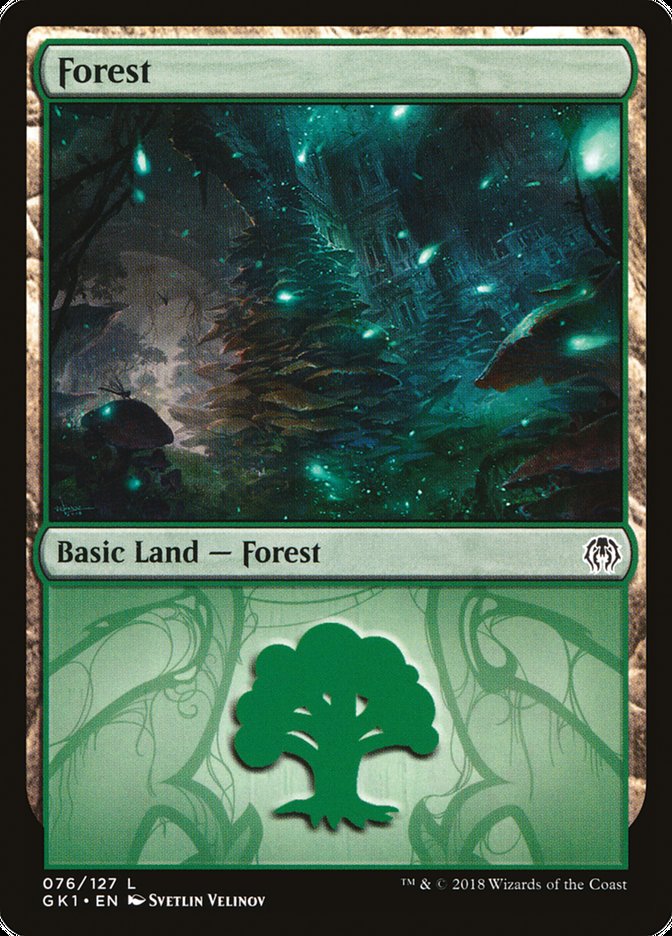 {B}[GK1 076] Forest (76) [Guilds of Ravnica Guild Kit]