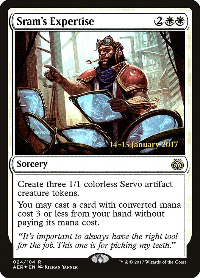 {R} Sram's Expertise [Aether Revolt Prerelease Promos][PR AER 024]