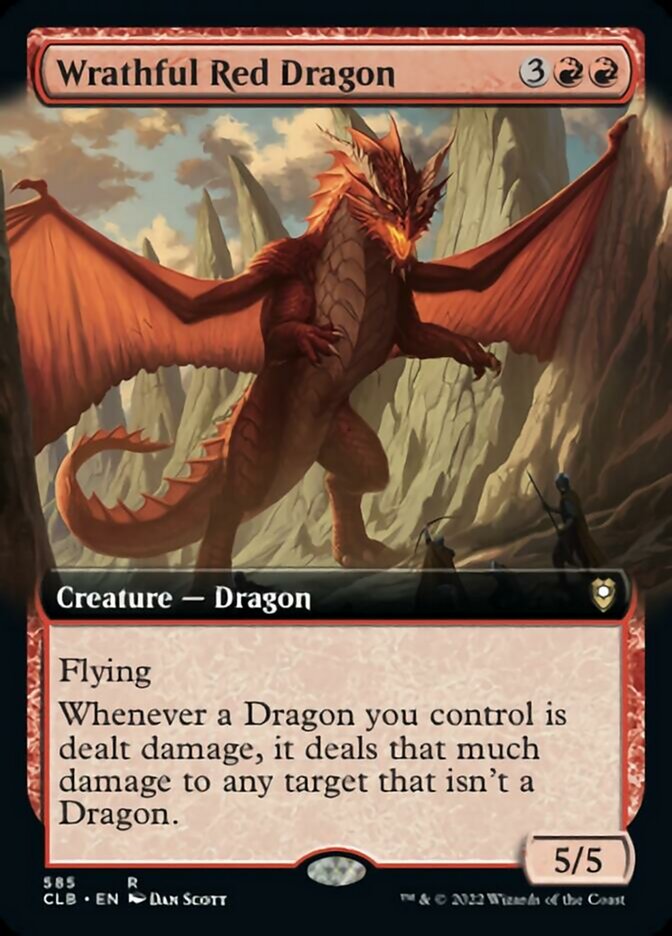 {R} Wrathful Red Dragon (Extended Art) [Commander Legends: Battle for Baldur's Gate][CLB 585]