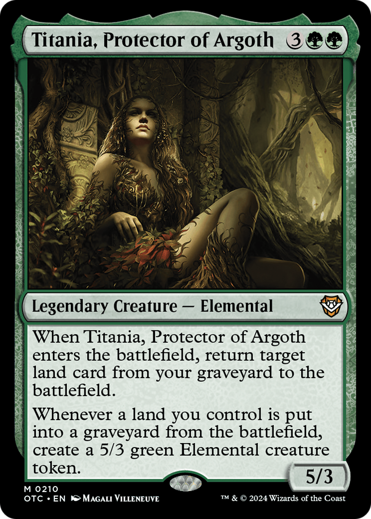 {R} Titania, Protector of Argoth [Outlaws of Thunder Junction Commander][OTC 210]