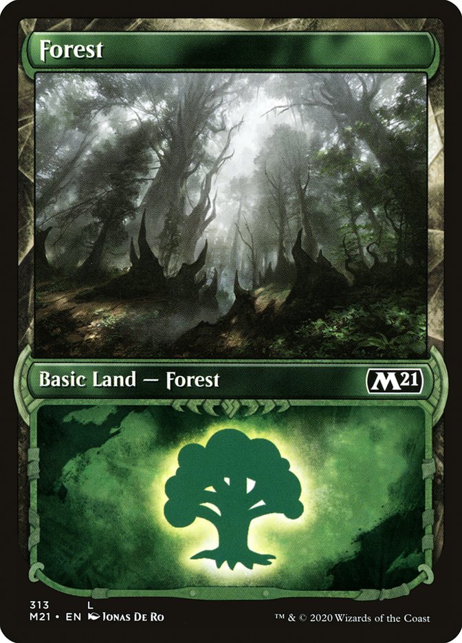 {B}[M21 313] Forest (313) (Showcase) [Core Set 2021]