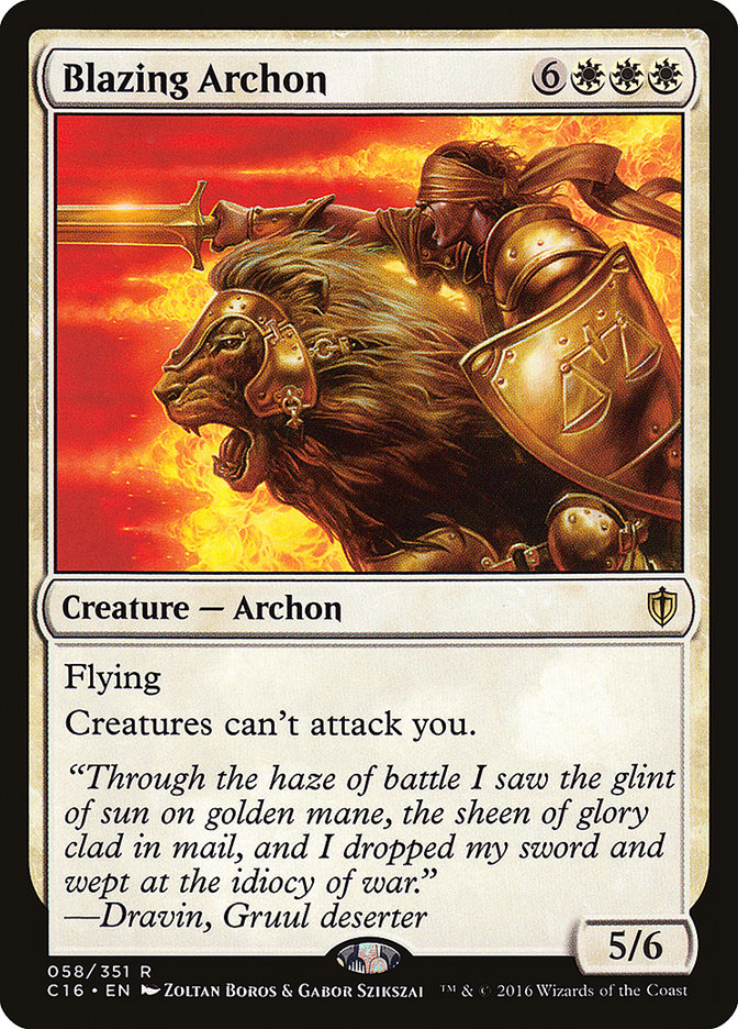 {R} Blazing Archon [Commander 2016][C16 058]