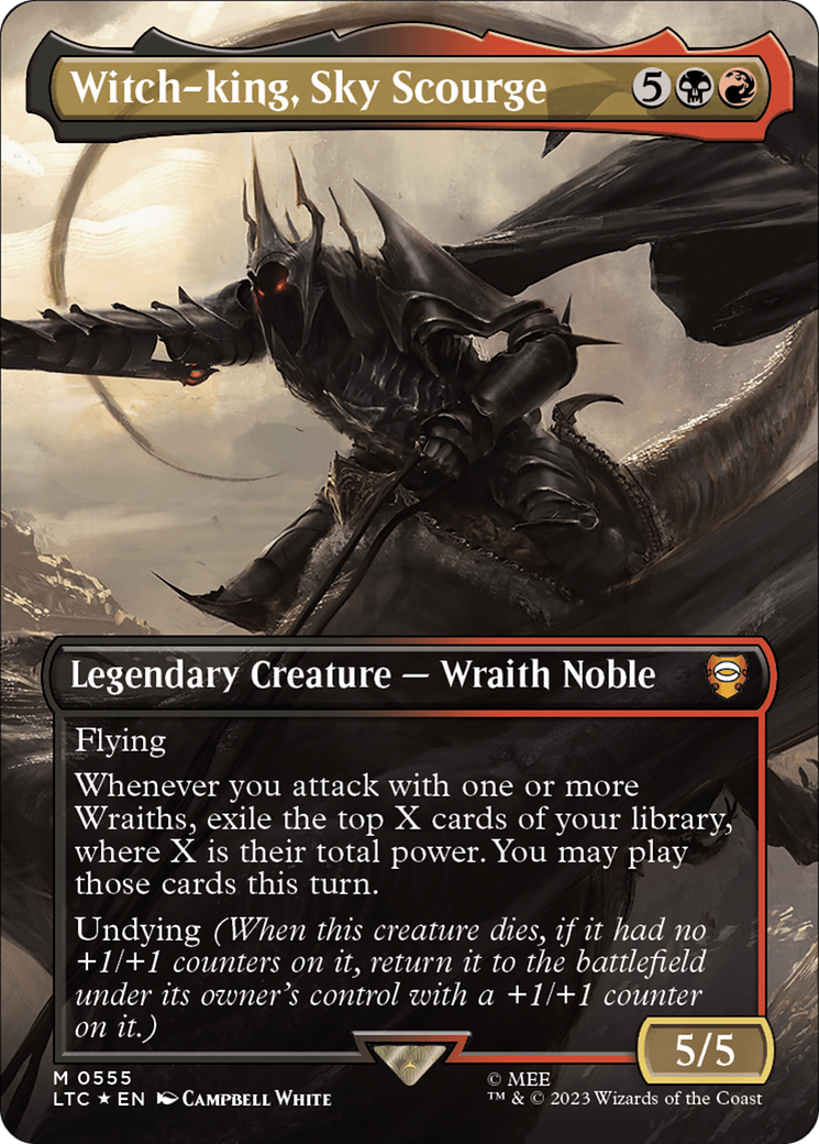 {R} Witch-king, Sky Scourge (Borderless) (Surge Foil) [The Lord of the Rings: Tales of Middle-Earth Commander][LTC 555]