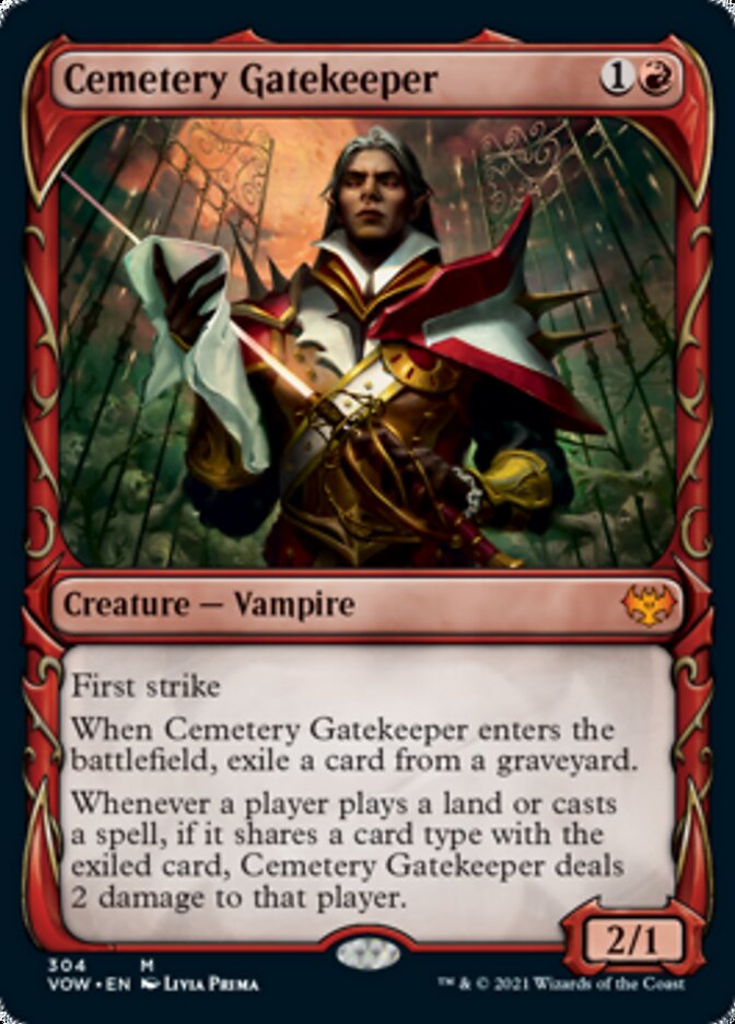 {R} Cemetery Gatekeeper (Showcase Fang Frame) [Innistrad: Crimson Vow][VOW 304]