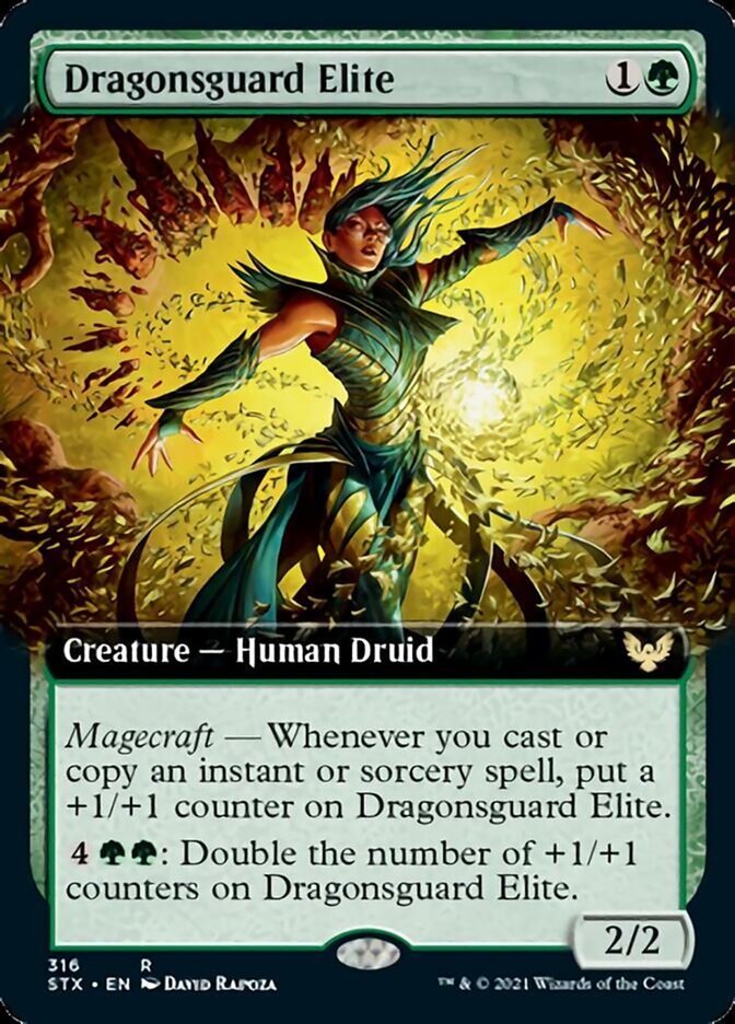 {R} Dragonsguard Elite (Extended Art) [Strixhaven: School of Mages][STX 316]