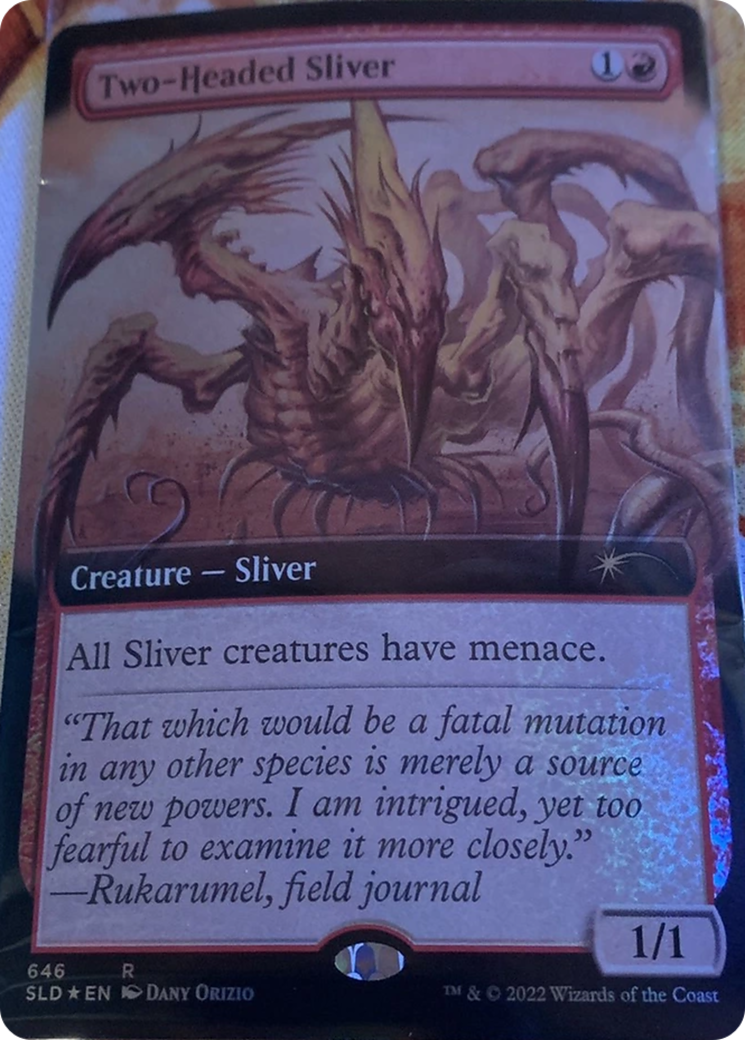 {R} Two-Headed Sliver (Extended Art) [Secret Lair Drop Promos][SLD 646]