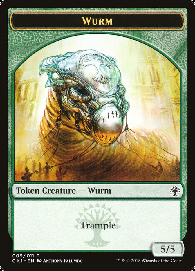 {T} Wurm // Saproling Double-sided Token [Guilds of Ravnica Guild Kit Tokens][TGK1 009]