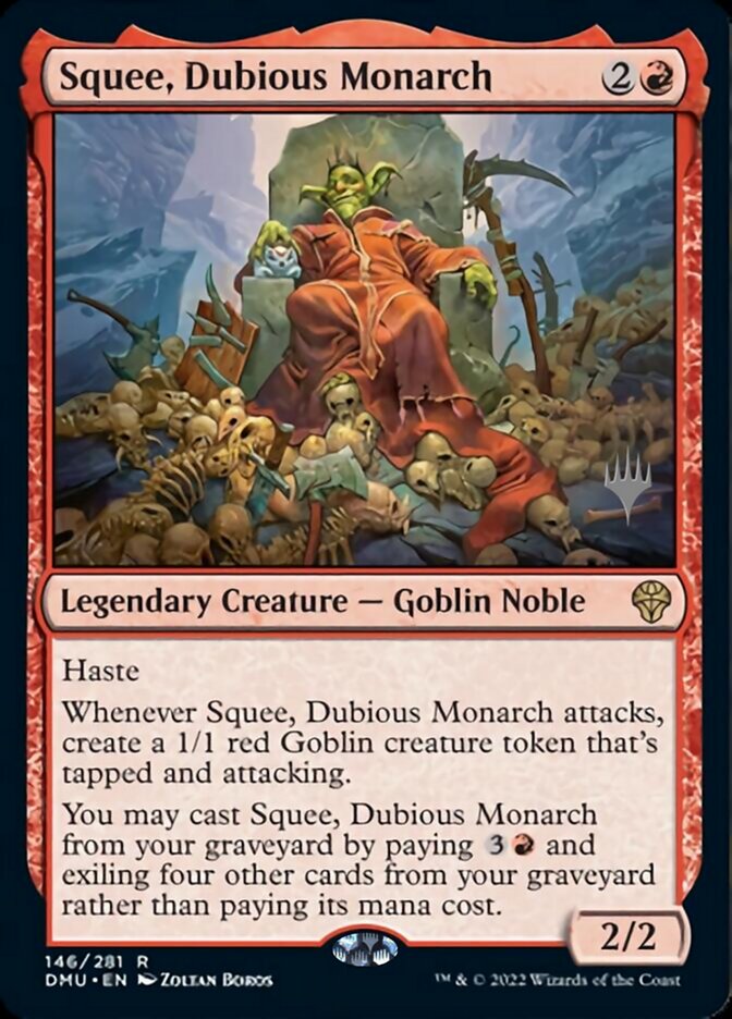 {@R} Squee, Dubious Monarch (Promo Pack) [Dominaria United Promos][PP DMU 146]