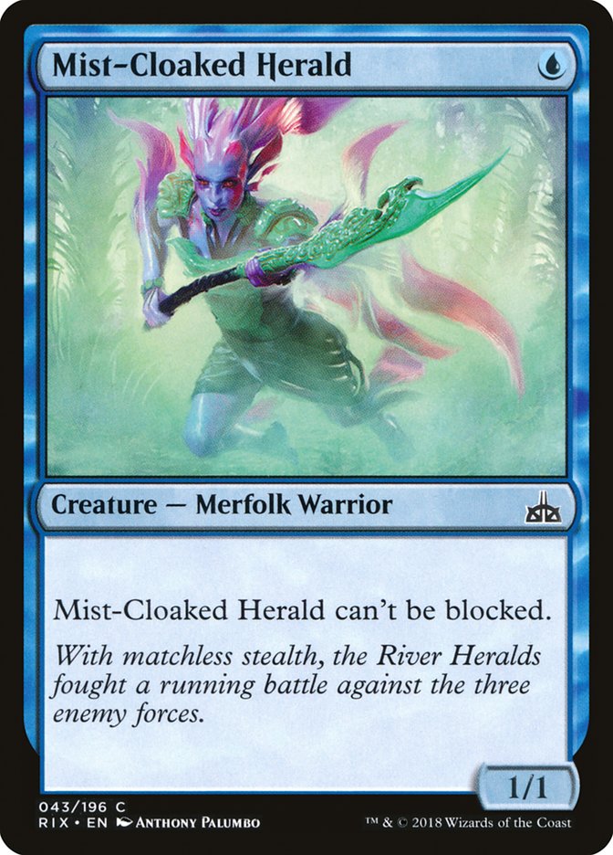 {C} Mist-Cloaked Herald [Rivals of Ixalan][RIX 043]