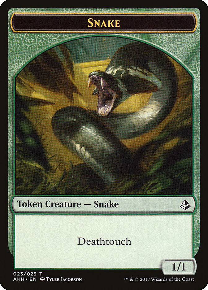 {T} Trueheart Duelist // Snake Double-sided Token [Amonkhet Tokens][TAKH 013]