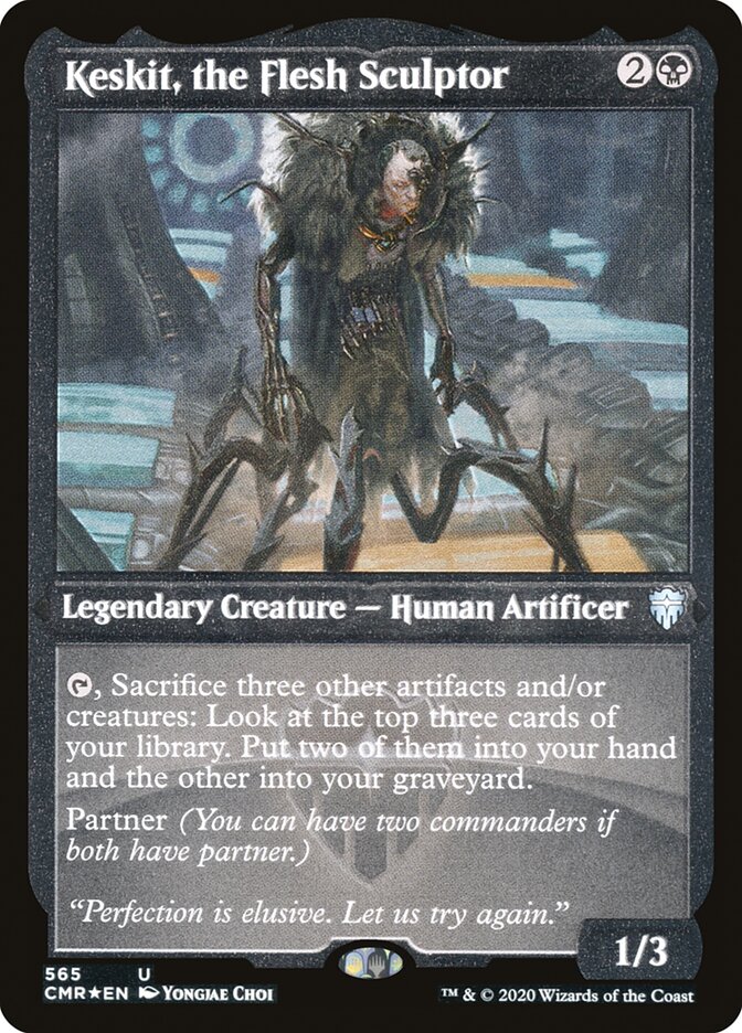 {C} Keskit, the Flesh Sculptor (Etched) [Commander Legends][CMR 565]