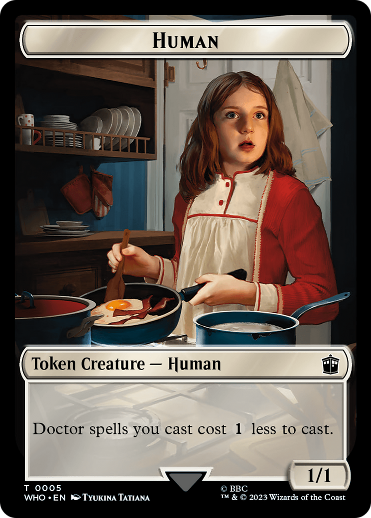 {T} Human (0005) // Food (0026) Double-Sided Token [Doctor Who Tokens][TWHO 5//26]