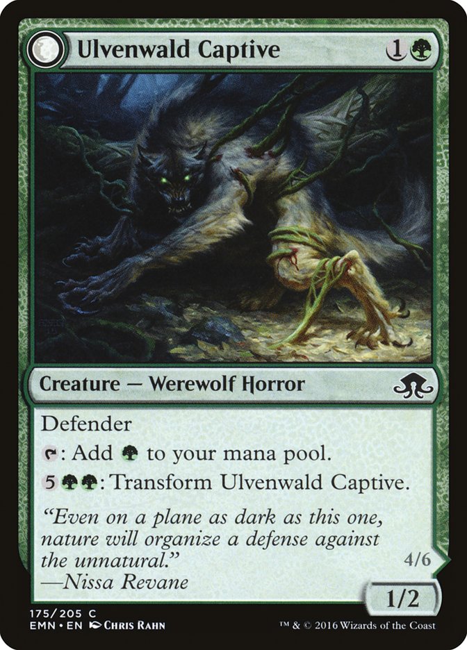 {C} Ulvenwald Captive // Ulvenwald Abomination [Eldritch Moon][EMN 175]