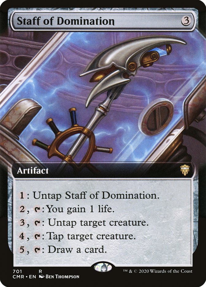 {R} Staff of Domination (Extended Art) [Commander Legends][CMR 701]