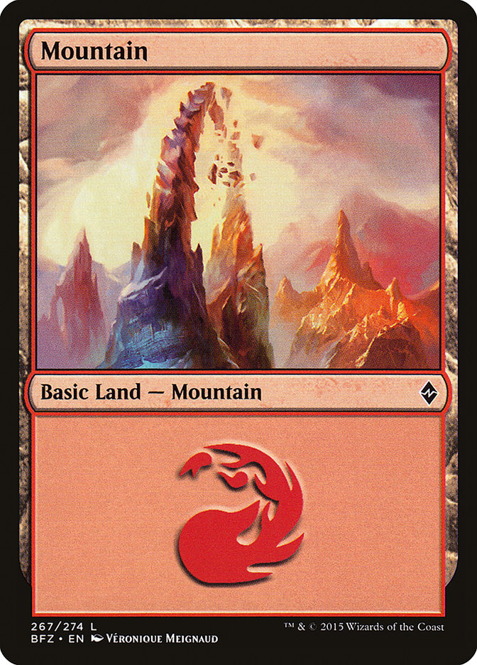 {B}[BFZ 267] Mountain (267a) [Battle for Zendikar]