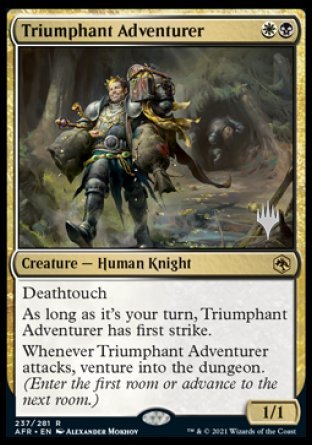 {R} Triumphant Adventurer (Promo Pack) [Dungeons & Dragons: Adventures in the Forgotten Realms Promos][PP AFR 237]