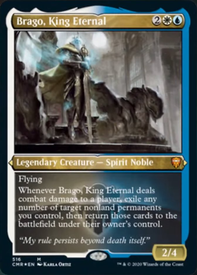 {R} Brago, King Eternal (Etched) [Commander Legends][CMR 516]