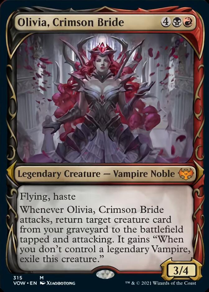 {R} Olivia, Crimson Bride (Showcase Fang Frame) [Innistrad: Crimson Vow][VOW 315]